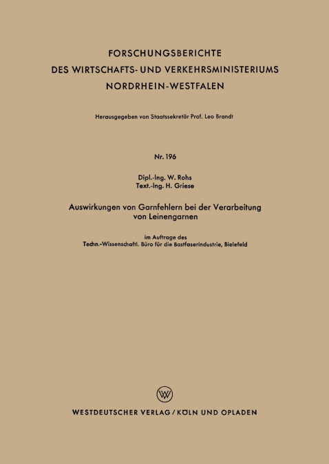 Auswirkungen Von Garnfehlern Bei Der Verarbeitung Von Leinengarnen
