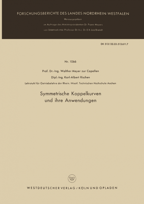 Symmetrische Koppelkurven und ihre Anwendungen