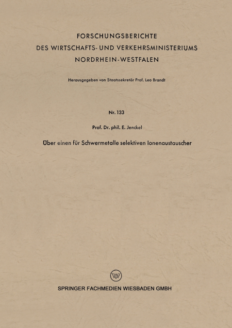 Über einen für Schwermetalle selektiven Ionenaustauscher