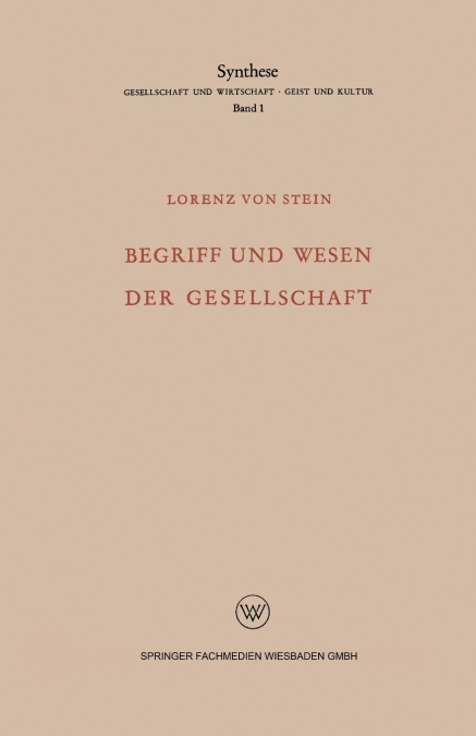 Begriff Und Wesen Der Gesellschaft