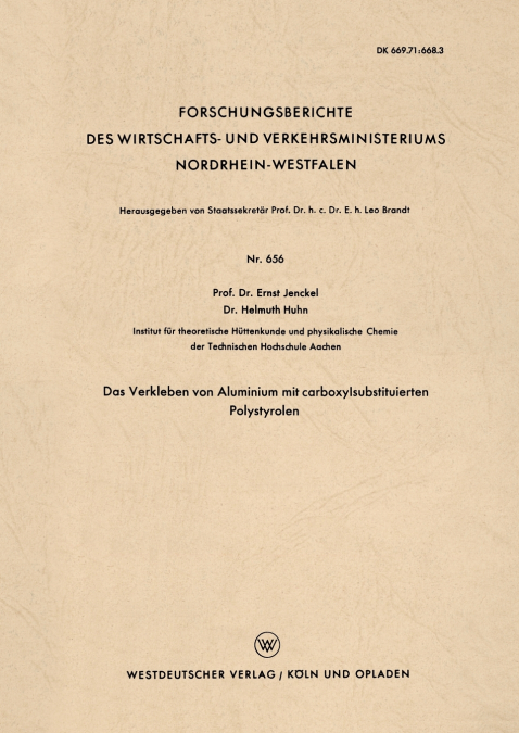Das Verkleben Von Aluminium Mit Carboxylsubstituierten Polystyrolen