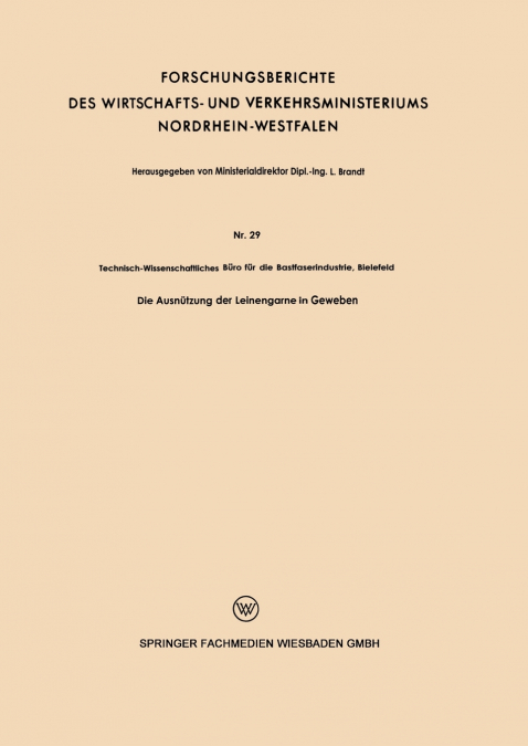 Die Ausnützung der Leinengarne in Geweben
