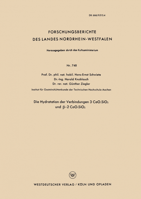Die Hydratation der Verbindungen 3 CaO.SiO2 und β-2 CaO.SiO2