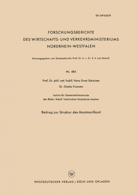 Beitrag Zur Struktur Des Montmorillonit
