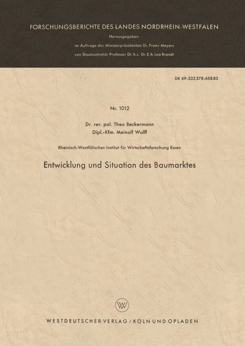 Entwicklung und Situation des Baumarktes