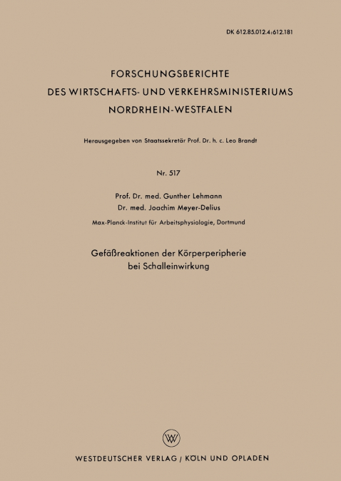 Gefassreaktionen Der Korperperipherie Bei Schalleinwirkung