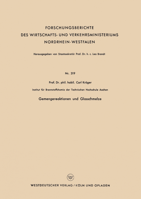 Gemengereaktionen Und Glasschmelze