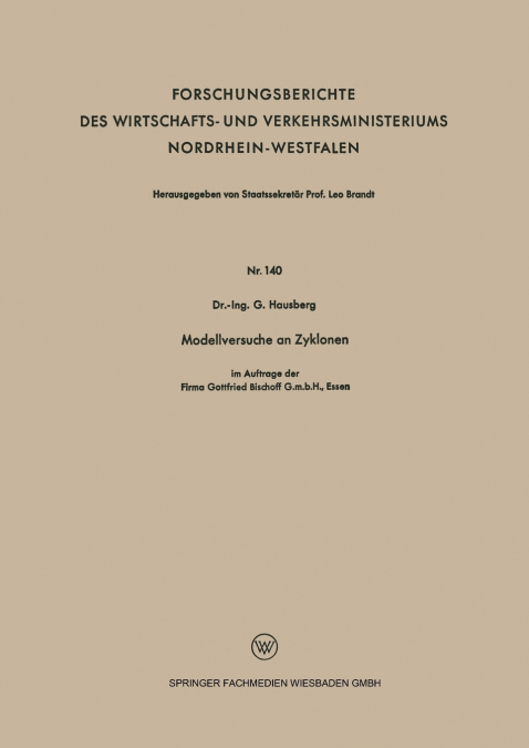 Modellversuche an Zyklonen