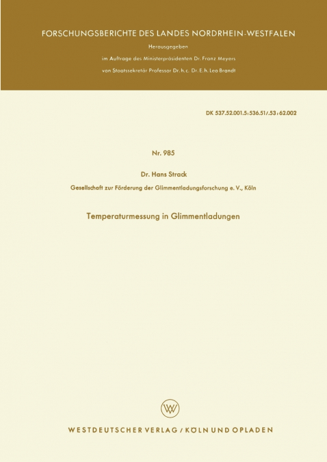 Temperaturmessung in Glimmentladungen