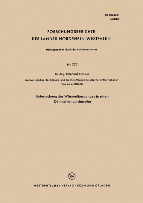 Untersuchung des Wärmeüberganges in einem Dünnschichtverdampfer