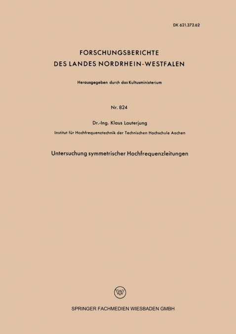 Untersuchung Symmetrischer Hochfrequenzleitungen