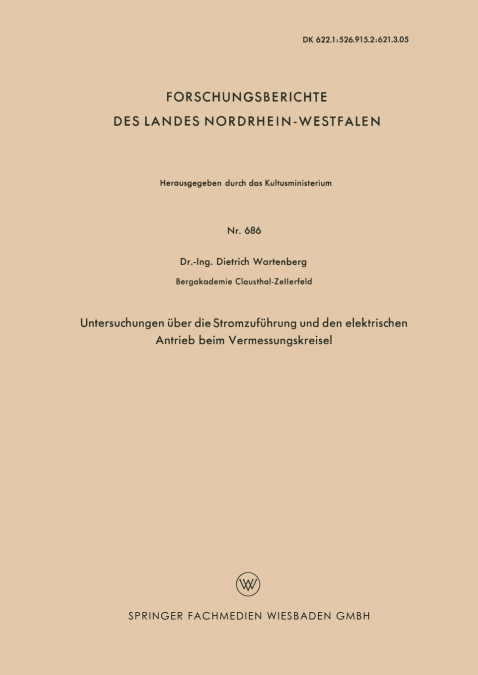 Untersuchungen über die Stromzuführung und den elektrischen Antrieb beim Vermessungskreisel