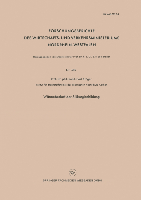 Warmebedarf Der Silikatglasbildung