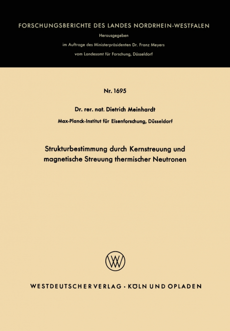 Strukturbestimmung durch Kernstreuung und magnetische Streuung thermischer Neutronen