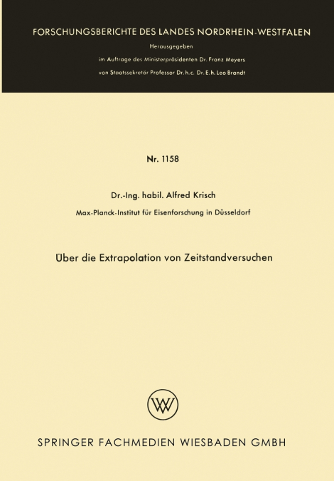 Über die Extrapolation von Zeitstandversuchen