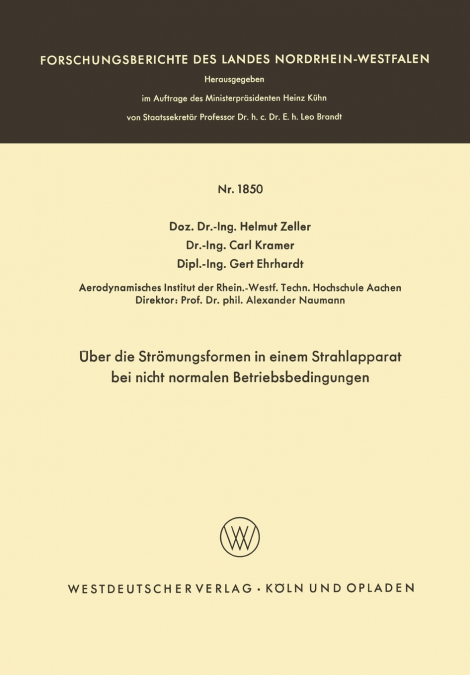Über die Strömungsformen in einem Strahlapparat bei nicht normalen Betriebsbedingungen