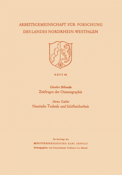 Zeitfragen Der Ozeanographie. Nautische Technik Und Schiffssicherheit
