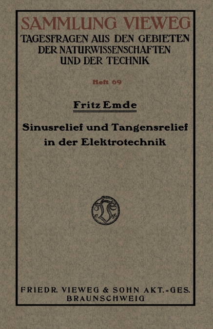 Sinusrelief Und Tangensrelief in Der Elektrotechnik