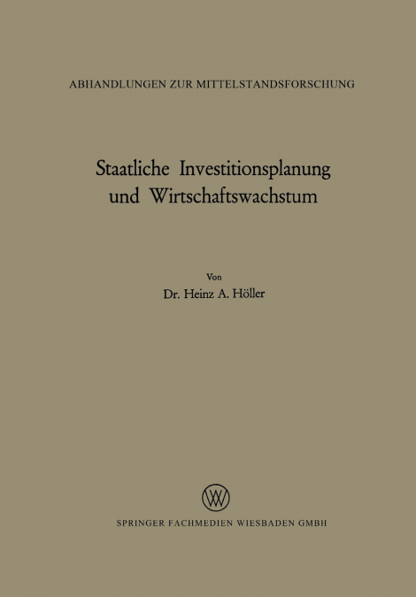 Staatliche Investitionsplanung und Wirtschaftswachstum