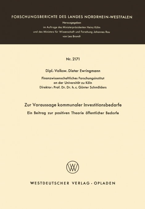 Zur Voraussage kommunaler Investitionsbedarfe