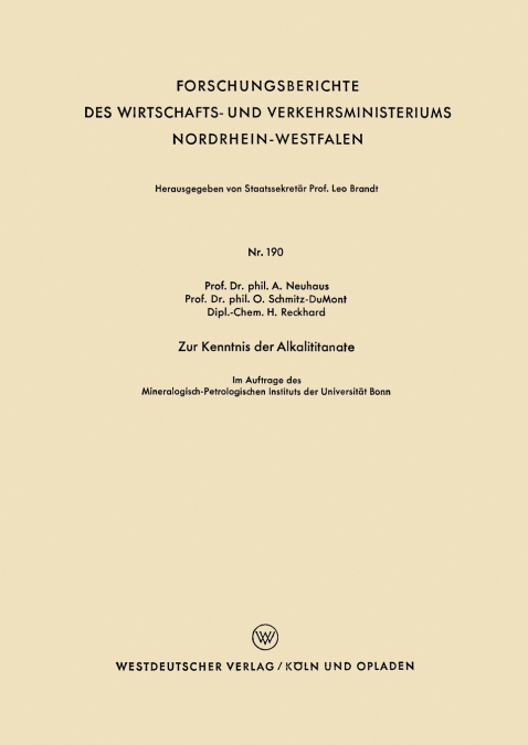 Zur Kenntnis Der Alkalititanate