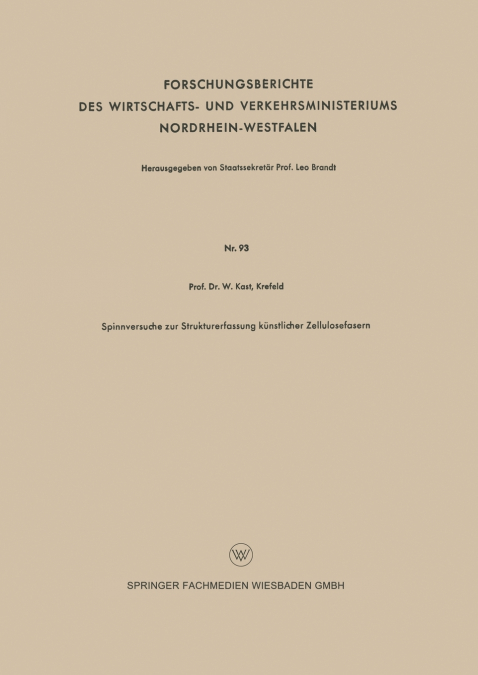 Spinnversuche Zur Strukturerfassung Kunstlicher Zellulosefasern