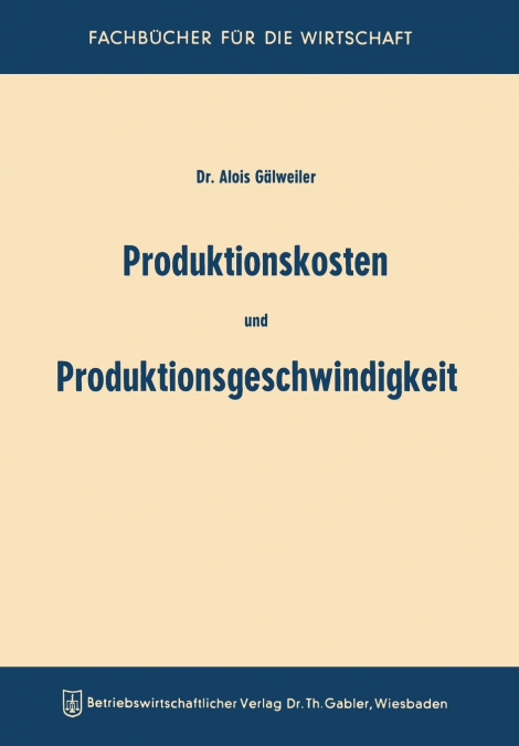 Produktionskosten und Produktionsgeschwindigkeit