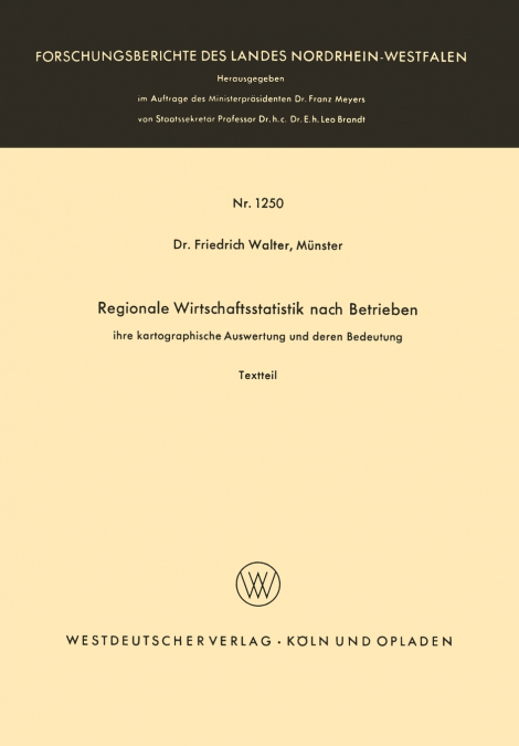 Regionale Wirtschaftsstatistik nach Betrieben