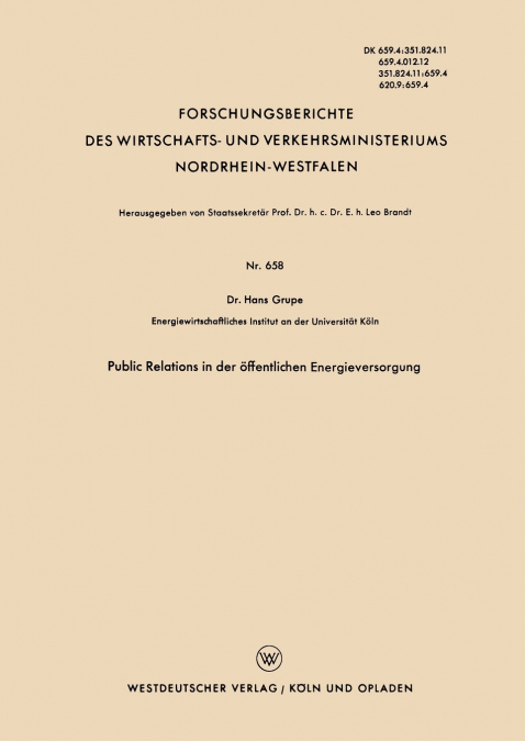 Public Relations in Der Offentlichen Energieversorgung