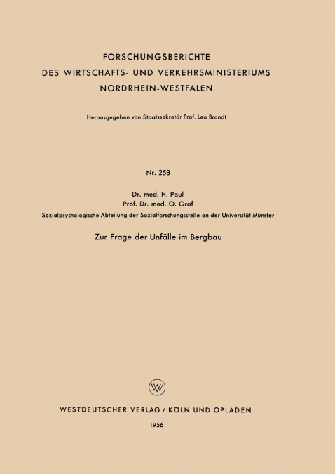 Zur Frage Der Unfalle Im Bergbau
