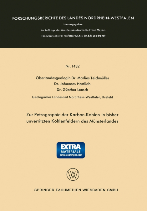 Zur Petrographie Der Karbon-Kohlen in Bisher Unverritzten Kohlenfeldern Des Munsterlandes