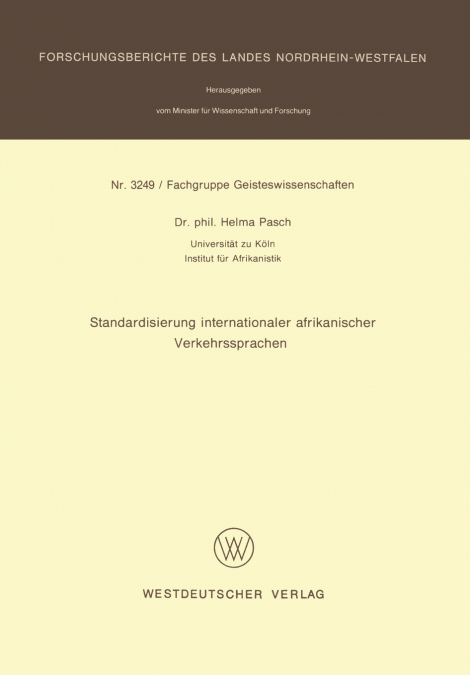 Standardisierung internationaler afrikanischer Verkehrssprachen