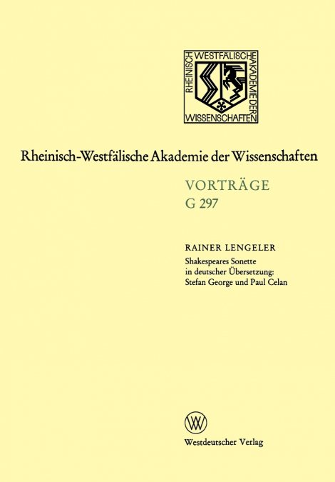 Shakespeares Sonette in Deutscher Ubersetzung