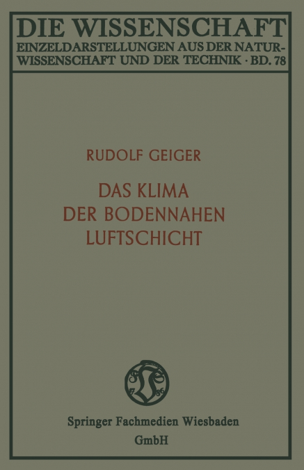Das Klima der bodennahen Luftschicht