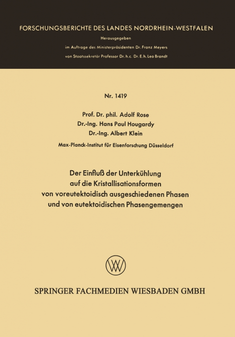 Der Einfluß der Unterkühlung auf die Kristallisationsformen von voreutektoidisch ausgeschiedenen Phasen und von eutektoidischen Phasengemengen