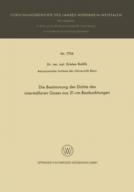 Die Bestimmung der Dichte des interstellaren Gases aus 21-cm-Beobachtungen