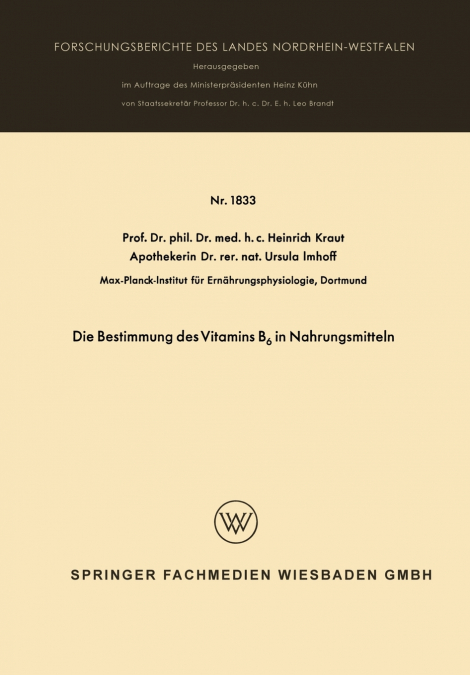 Die Bestimmung des Vitamins B6 in Nahrungsmitteln