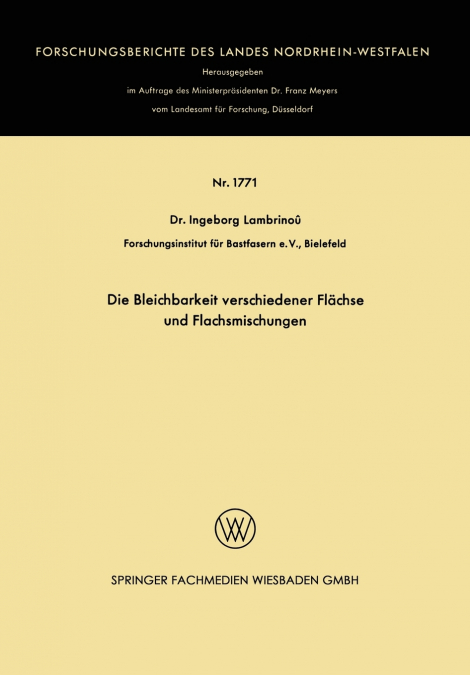 Die Bleichbarkeit Verschiedener Flachse Und Flachsmischungen