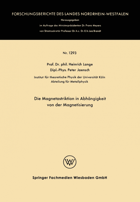 Die Magnetostriktion in Abhängigkeit von der Magnetisierung