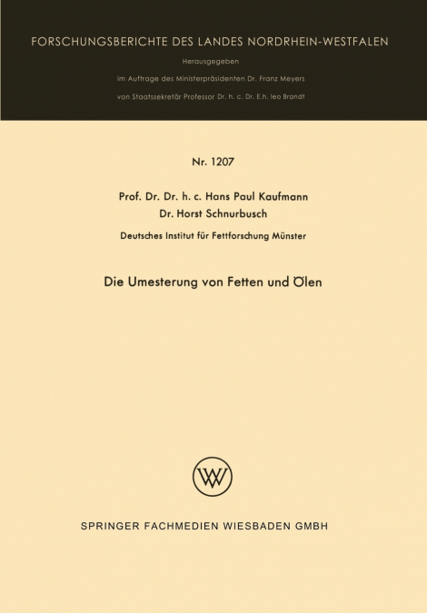 Die Umesterung von Fetten und Ölen