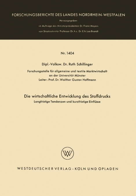 Die wirtschaftliche Entwicklung des Stoffdrucks