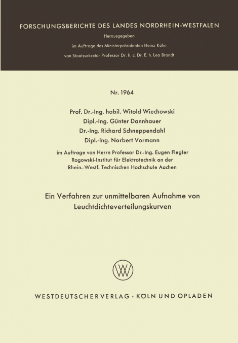 Ein Verfahren zur unmittelbaren Aufnahme von Leuchtdichteverteilungskurven