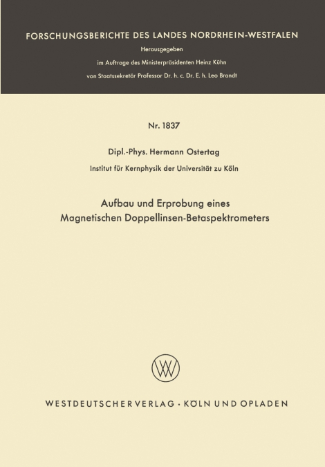 Aufbau und Erprobung eines Magnetischen Doppellinsen-Betaspektrometers