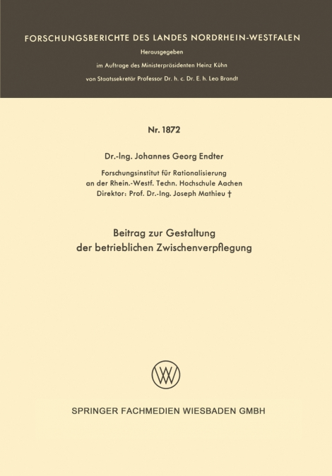 Beitrag zur Gestaltung der betrieblichen Zwischenverpflegung