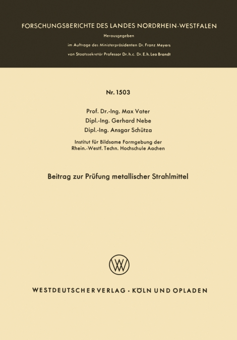 Beitrag zur Prüfung metallischer Strahlmittel