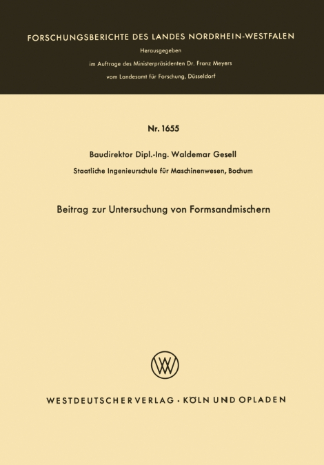 Beitrag zur Untersuchung von Formsandmischern