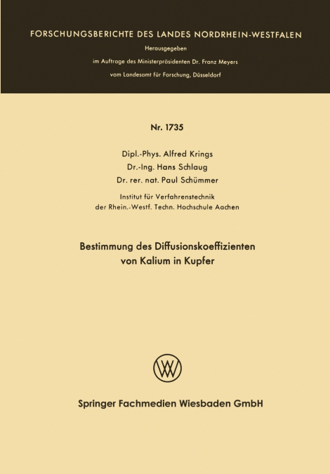 Bestimmung des Diffusionskoeffizienten von Kalium in Kupfer