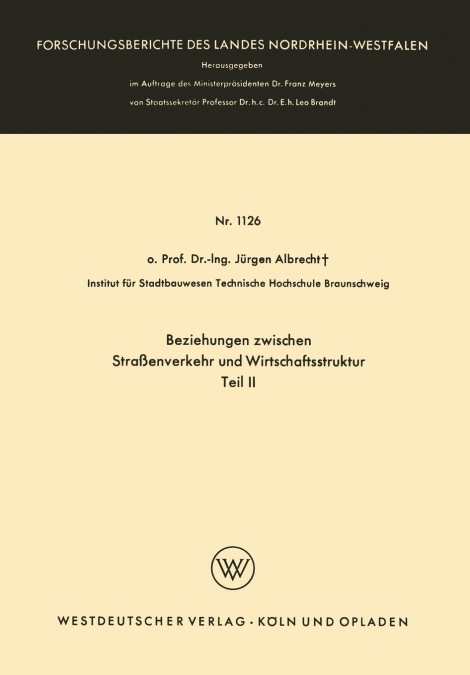 Beziehungen zwischen Straßenverkehr und Wirtschaftsstruktur