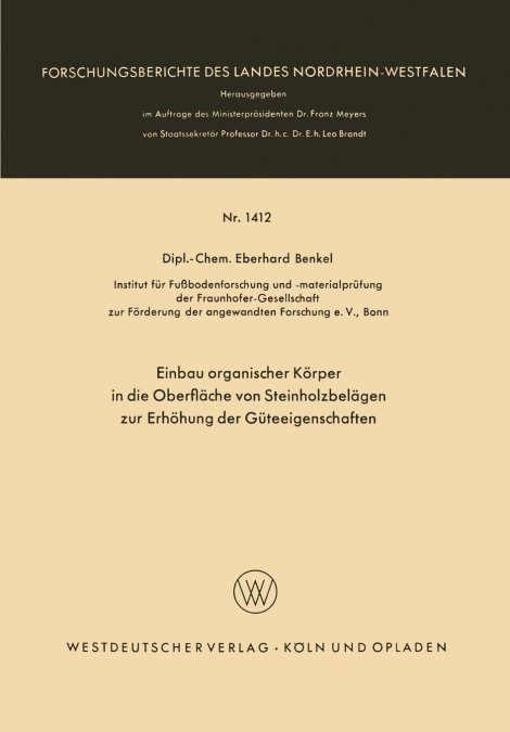 Einbau organischer Körper in die Oberfläche von Steinholzbelägen zur Erhöhung der Güteeigenschaften