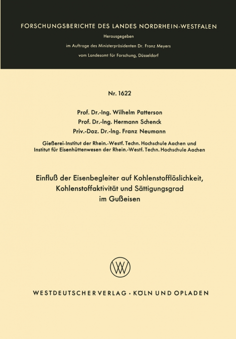 Einfluß der Eisenbegleiter auf Kohlenstofflöslichkeit, Kohlenstoffaktivität und Sättigungsgrad im Gußeisen